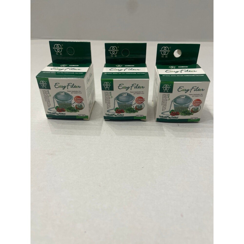 Mingwei Easy Filters Stainless Steel Tea & Herb Infuser Strainers 3 Pack New
